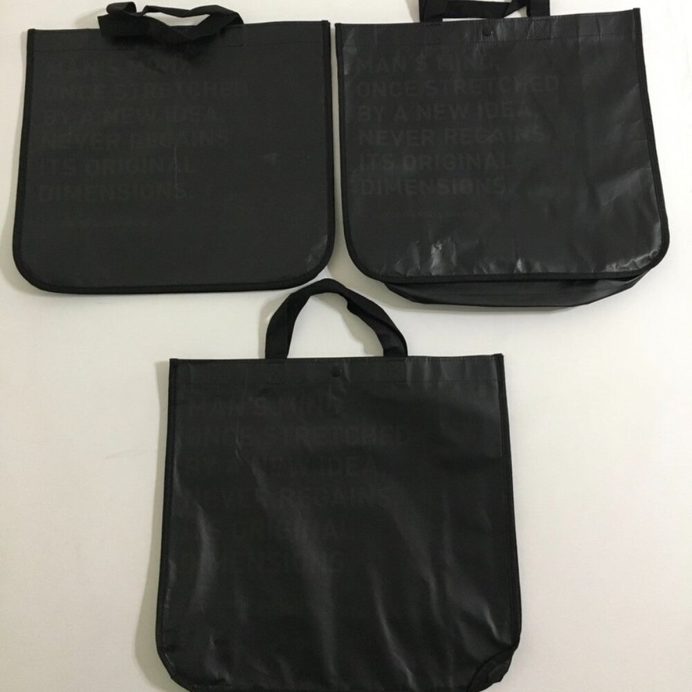 Lululemon 3 Gift Bags Black Lululemon Logo Large Size Tote